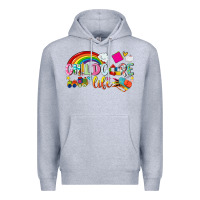 Heather Grey childcare life Premium Hoodie - NancyCooperArtShop