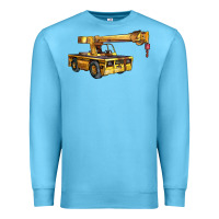 Ocean Blue carry deck crane Premium Sweatshirt - LillyAllenDesigns