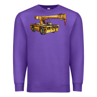 Purple carry deck crane Premium Sweatshirt - LillyAllenDesigns