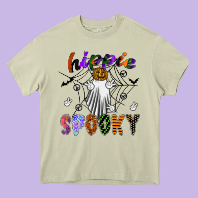 Hippie Spooky Heavy Core Tee Designed By Sublimationcraftshop