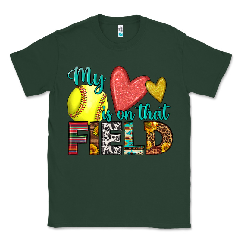 My Heart Is On That Field Softball Classic Tee by HRA Design Shop | Teevron