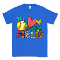 True Royal my heart is on that field softball Classic Tee - HRA Design Shop