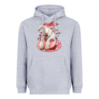 Heather Grey valentines day lamb Heavyweight Hoodie - Jasminsmagicworld