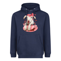 Navy valentines day lamb Heavyweight Hoodie - Jasminsmagicworld