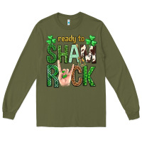 Army Green Ready to shamrock St. Patrick's Day Long Sleeve Tee - Neo Western