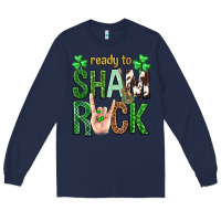 Navy Ready to shamrock St. Patrick's Day Long Sleeve Tee - Neo Western