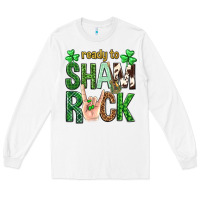 White Ready to shamrock St. Patrick's Day Long Sleeve Tee - Neo Western