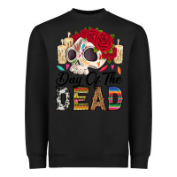 Black Day of the dead skeleton Heavyweight Sweatshirt - RanaPortraitStore