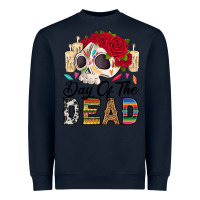 Navy Day of the dead skeleton Heavyweight Sweatshirt - RanaPortraitStore