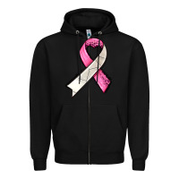 Black breast cancer sport ribbons Zipper Hoodie - AdoDesignShop