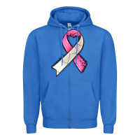 True Royal breast cancer sport ribbons Zipper Hoodie - AdoDesignShop