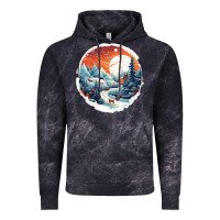 Cloud Black deer snow house design Vintage Hoodie - Unal Design