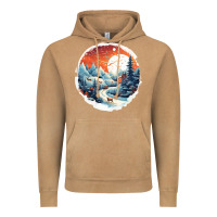 Vintage Camel deer snow house design Vintage Hoodie - Unal Design