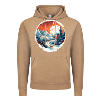 Vintage Coffee deer snow house design Vintage Hoodie - Unal Design