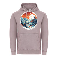 Vintage Zinc deer snow house design Vintage Hoodie - Unal Design