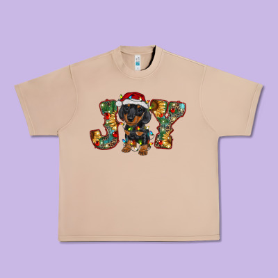 Dachshund Puppy Christmas Joy Urban Heavy Tee Designed By Ranaportraitstore