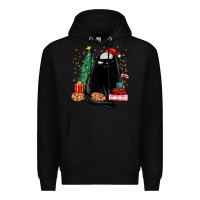 Black christmas black cat Premium Hoodie - MaliasSmallBusiness