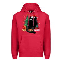 Cardinal christmas black cat Premium Hoodie - MaliasSmallBusiness