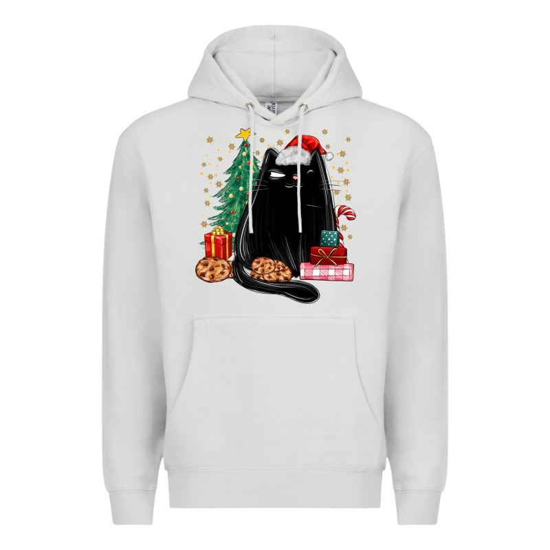 Christmas Black Cat Premium Hoodie by MaliasSmallBusiness | Teevron