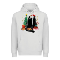 Dove Grey christmas black cat Premium Hoodie - MaliasSmallBusiness
