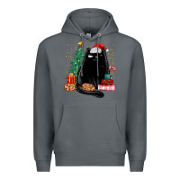 Rock christmas black cat Premium Hoodie - MaliasSmallBusiness
