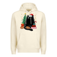 Sandshell christmas black cat Premium Hoodie - MaliasSmallBusiness