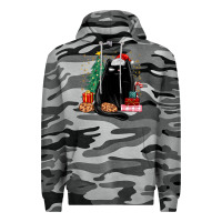 Slate Camo christmas black cat Premium Hoodie - MaliasSmallBusiness