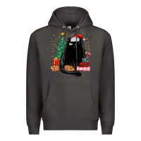 Smoke christmas black cat Premium Hoodie - MaliasSmallBusiness