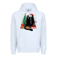 White christmas black cat Premium Hoodie - MaliasSmallBusiness