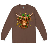 Chestnut St. Patrick's Day Highland Cow Long Sleeve Tee - Neo Western