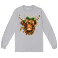 Moon Dust St. Patrick's Day Highland Cow Long Sleeve Tee - Neo Western