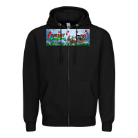 Black merry christmas with santa sleigh Zipper Hoodie - BundleAndBundleShop