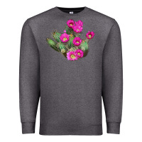 Charcoal Heather strawberry hedgehog cactus Premium Sweatshirt - LillyAllenDesigns