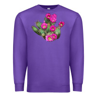 Purple strawberry hedgehog cactus Premium Sweatshirt - LillyAllenDesigns