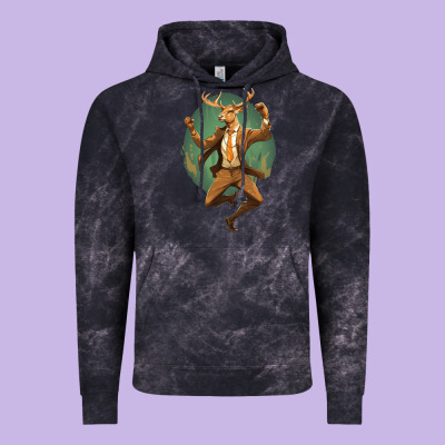 Happy Deer Vintage Hoodie Designed By Unal Design
