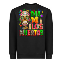Black Dia de los muertos Heavyweight Sweatshirt - RanaPortraitStore
