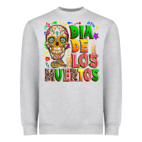 Heather Grey Dia de los muertos Heavyweight Sweatshirt - RanaPortraitStore