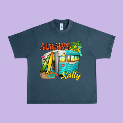 Always Salty With Caravan Urban Heavy Tee Designed By Texasbilliewilder