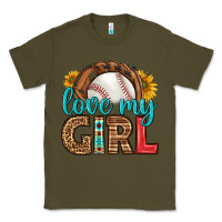 Army Green love my girl baseball Classic Tee - HRA Design Shop