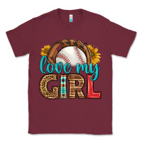Burgundy love my girl baseball Classic Tee - HRA Design Shop