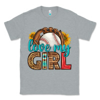 Heather Grey love my girl baseball Classic Tee - HRA Design Shop