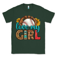 Sports Green love my girl baseball Classic Tee - HRA Design Shop