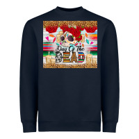 Navy Day of the dead skeleton Heavyweight Sweatshirt - RanaPortraitStore
