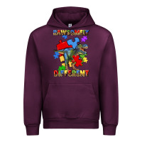 Mauve Wine rawsomely different autism t rex Urban Hoodie - Artiststas