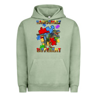 Pigment Oil Green rawsomely different autism t rex Urban Hoodie - Artiststas