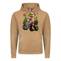 Vintage Camel Christmas T-rex With Monster Truck Vintage Hoodie - MaliasSmallBusiness