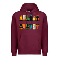 Burgundy custom crayons with pencil Premium Hoodie - NancyCooperArtShop