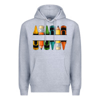 Heather Grey custom crayons with pencil Premium Hoodie - NancyCooperArtShop
