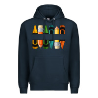 Navy custom crayons with pencil Premium Hoodie - NancyCooperArtShop