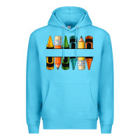 Ocean Blue custom crayons with pencil Premium Hoodie - NancyCooperArtShop